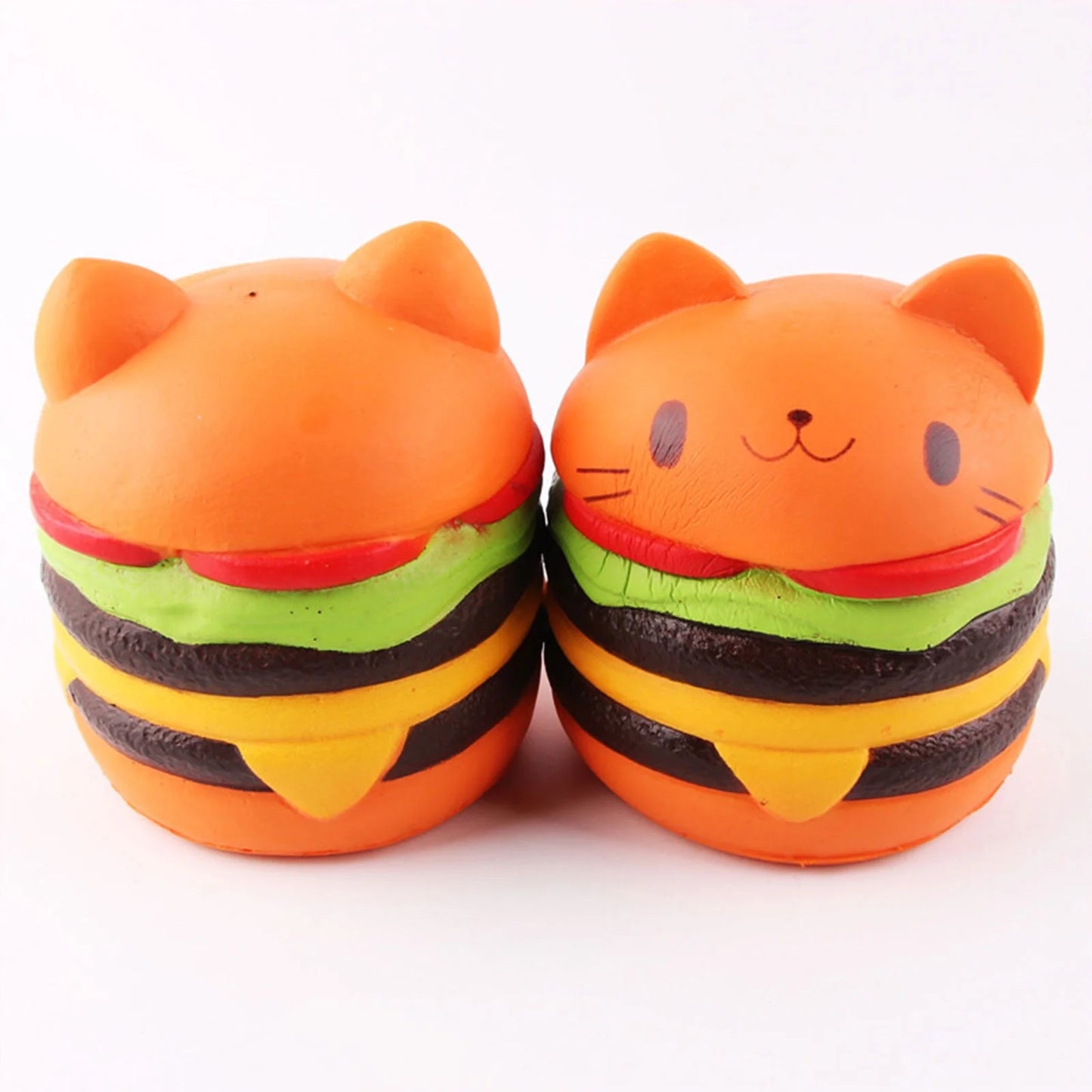 Slow Cat Burger Cat Soft Cartoon Pinch Stress Relief Educational Toy Gift for Kids